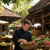 Private chef preparing a post-dive meal at a Tulamben dive resort on the northeast Bali coast