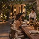 Private chef preparing Indonesian and Balinese cuisine at a Denpasar residential kitchen
