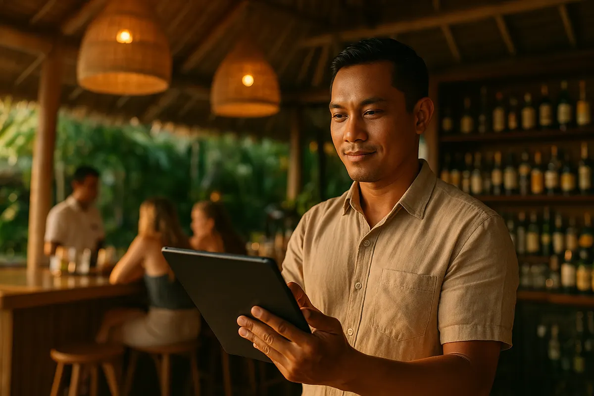 MyChef bar consultant reviewing a venue programme