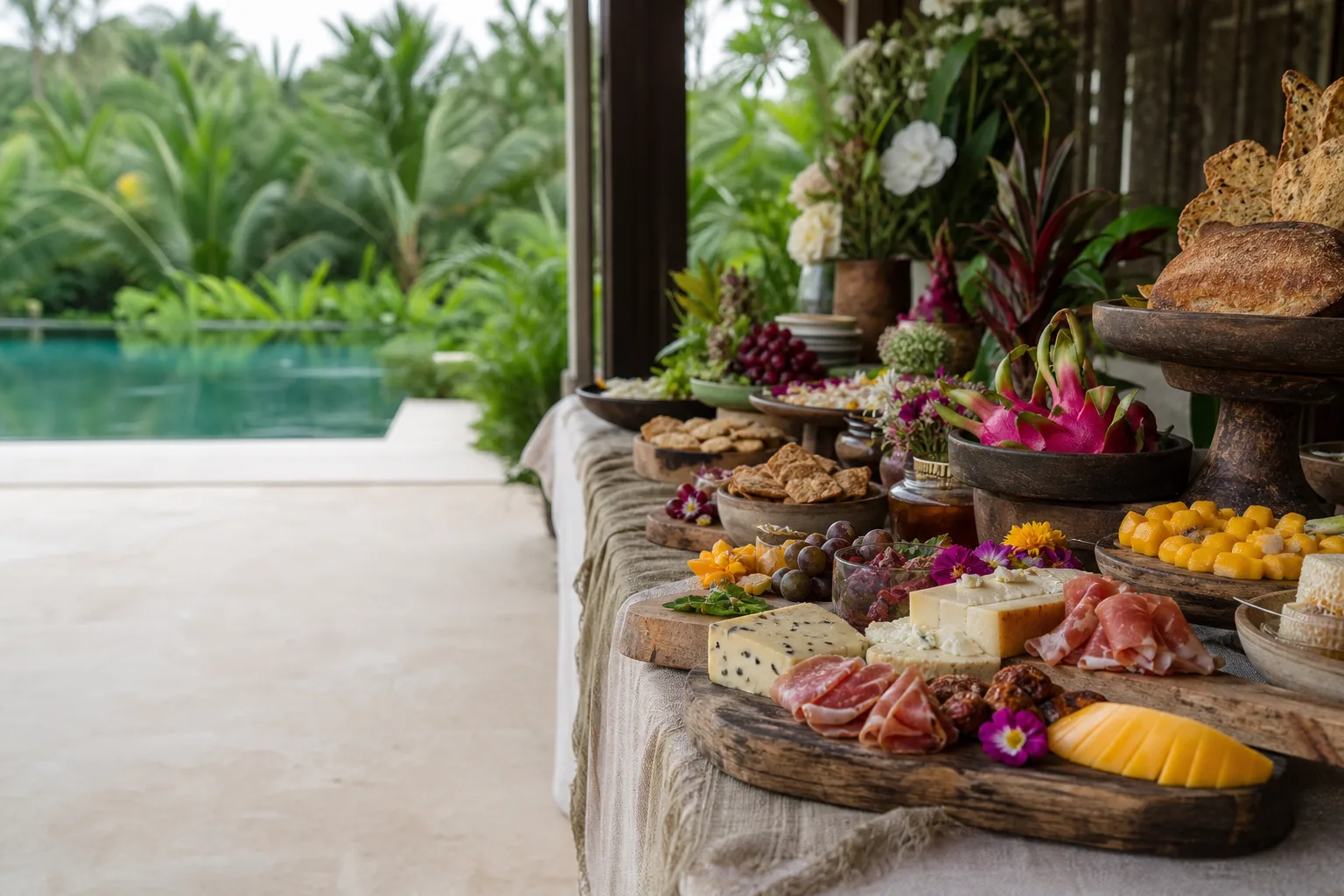 Private chef preparing dinner at a cliffside villa in Seseh, Tabanan, Bali