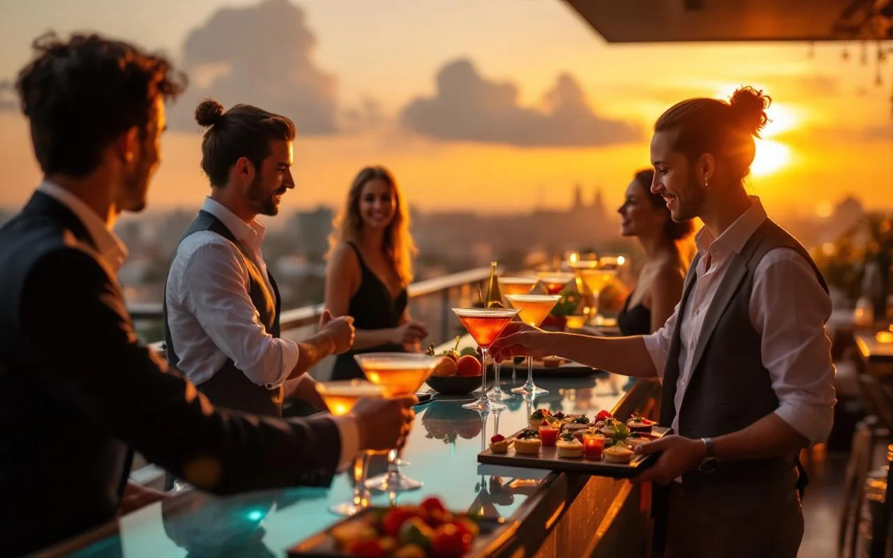 Corporate networking drinks setup in Bali