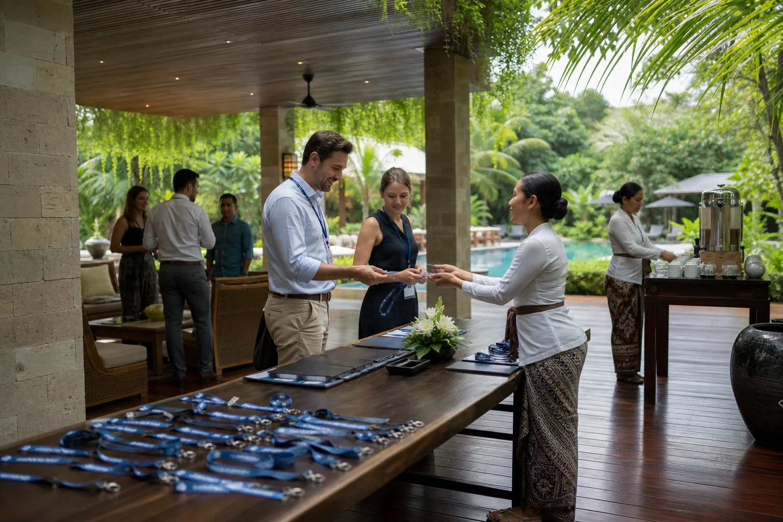 Bali villa venue set up for a corporate day event