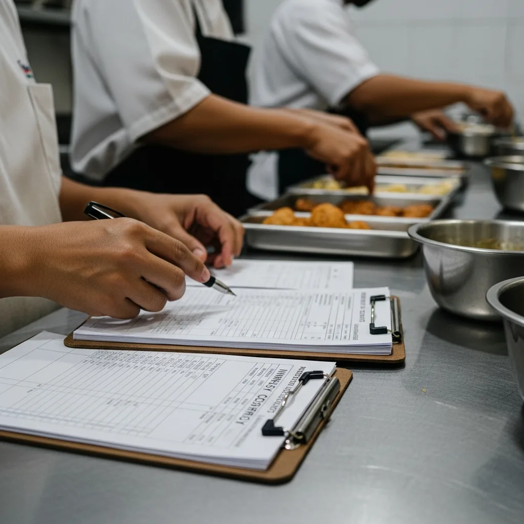 Commercial kitchen inventory storage used for food-cost control