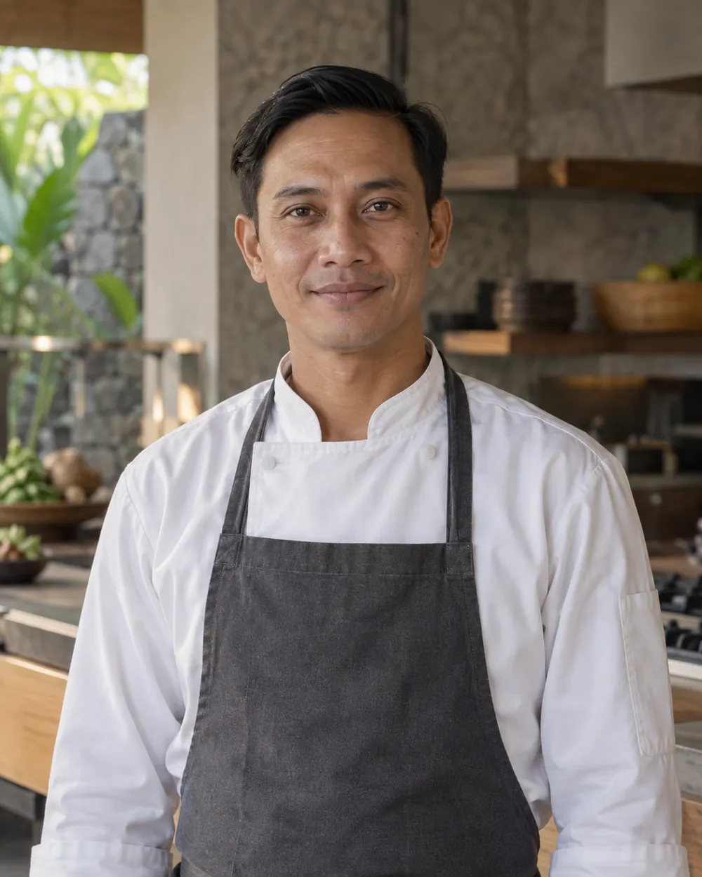 Illustrative portrait: Ketut Mahardika — Head Chef Seafood and Japanese at myCHEF Bali