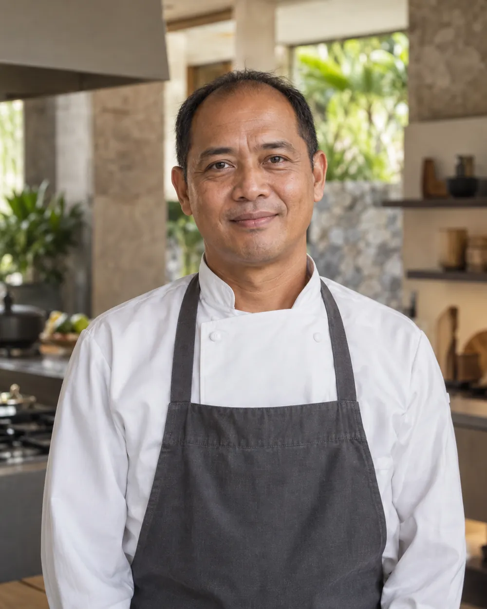 Illustrative portrait: Wayan Suarjana — Head Pastry Chef at myCHEF Bali