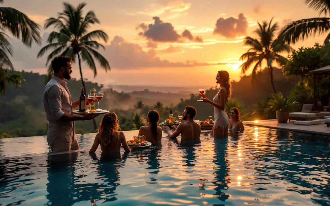 Poolside Family Shower