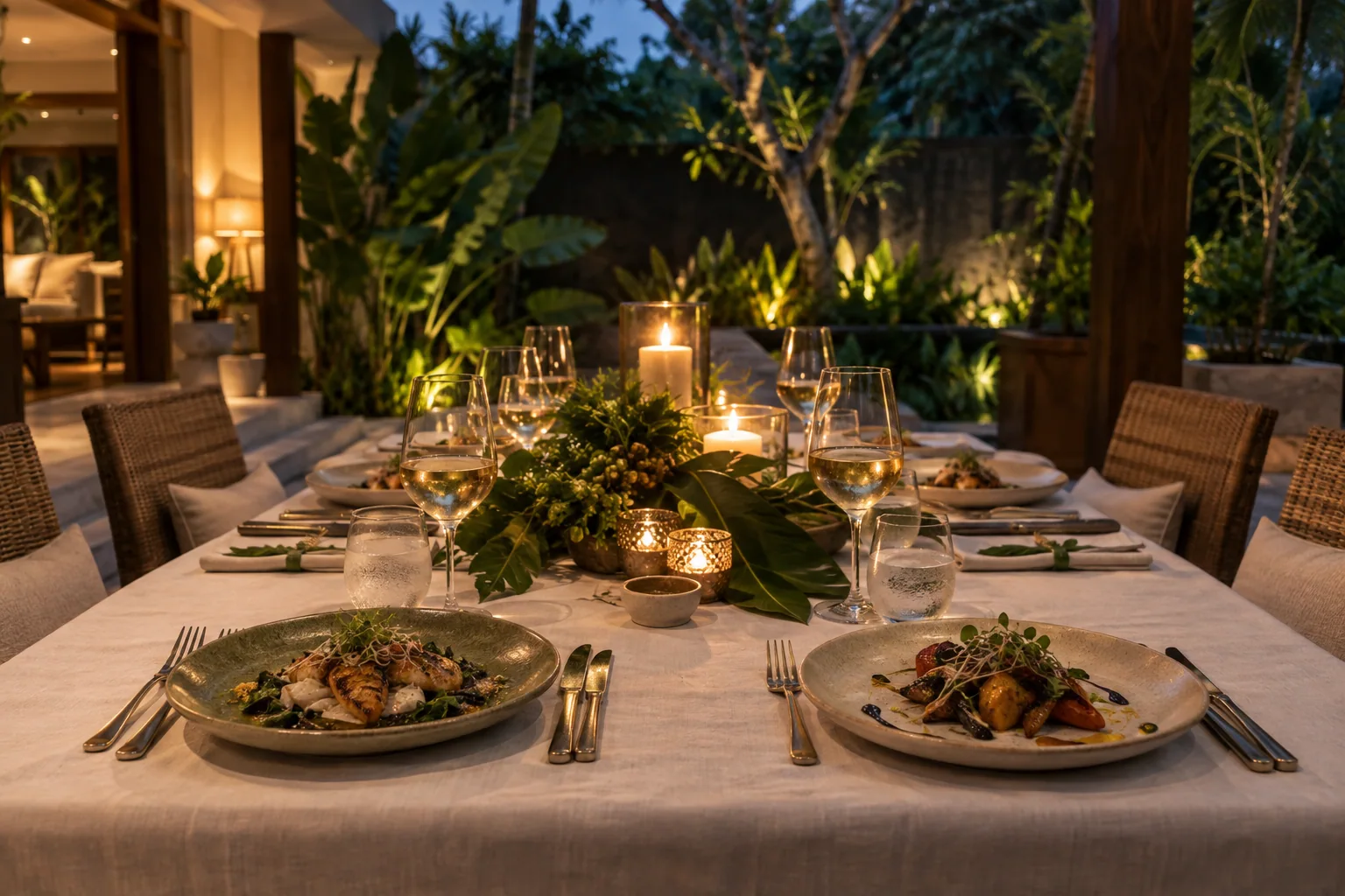 Table set for a private dinner